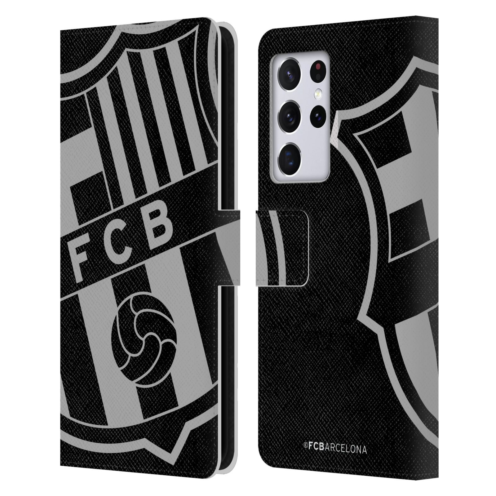 Pouzdro na mobil Samsung Galaxy S21 ULTRA 5G  - HEAD CASE - FC Barcelona - černošedé logo