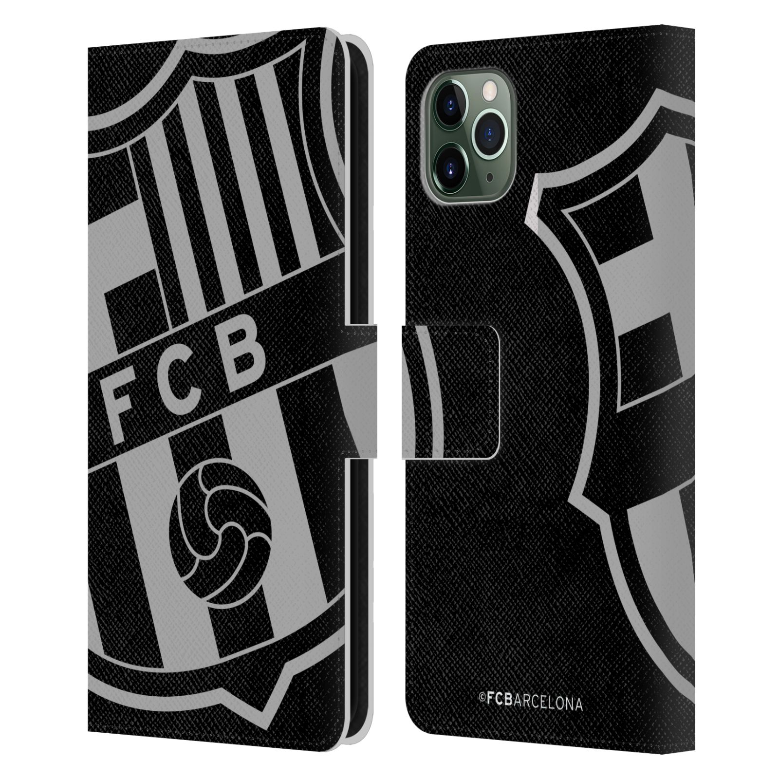 Pouzdro na mobil Apple Iphone 11 Pro Max - HEAD CASE - FC Barcelona - černošedé logo