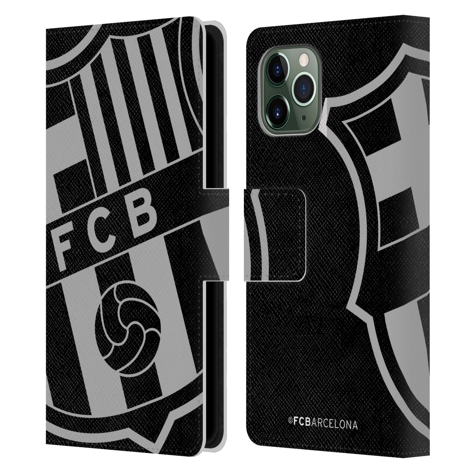 Pouzdro na mobil Apple Iphone 11 Pro - HEAD CASE - FC Barcelona - černošedé logo