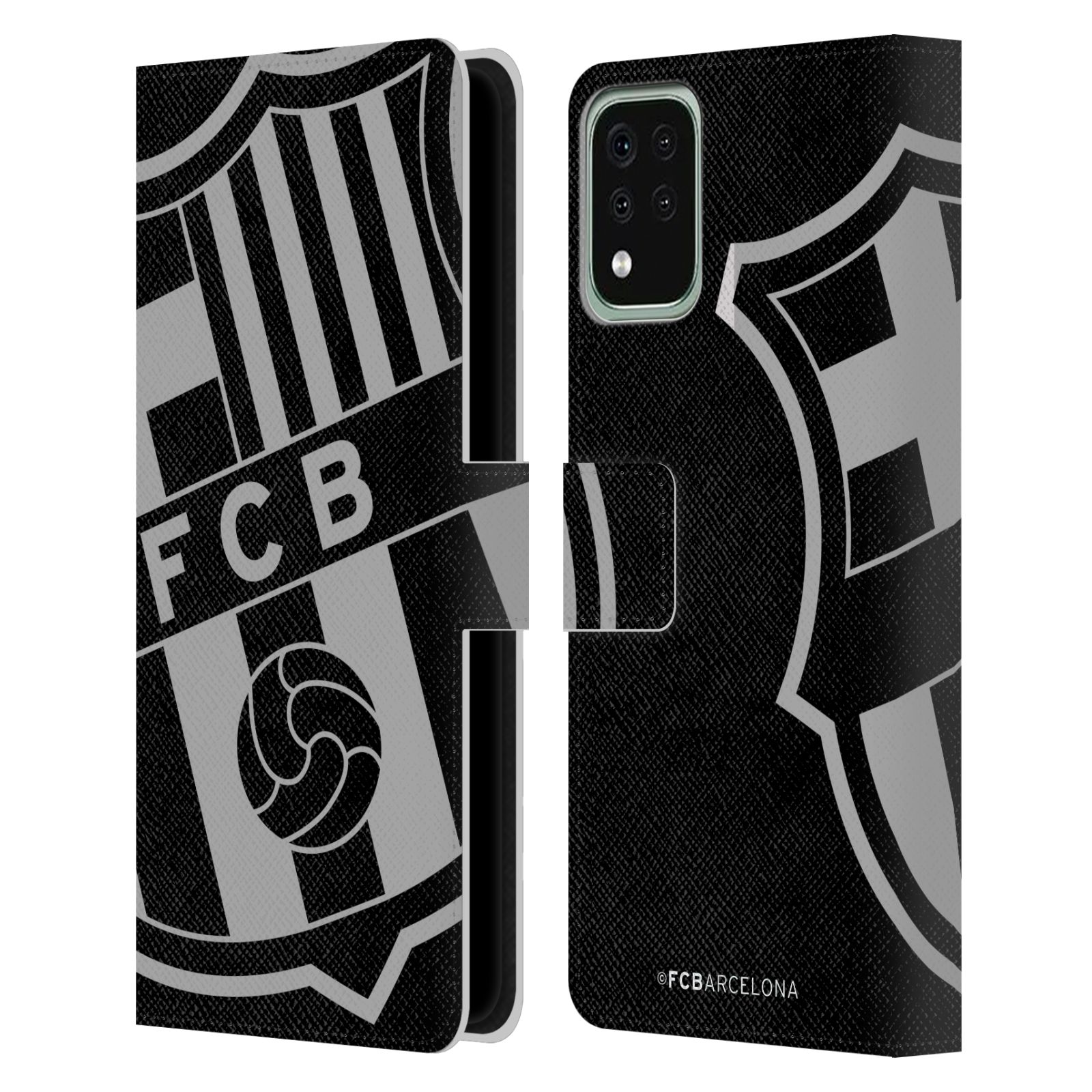Pouzdro na mobil LG K42 / K52 / K62 - HEAD CASE - FC Barcelona - černošedé logo