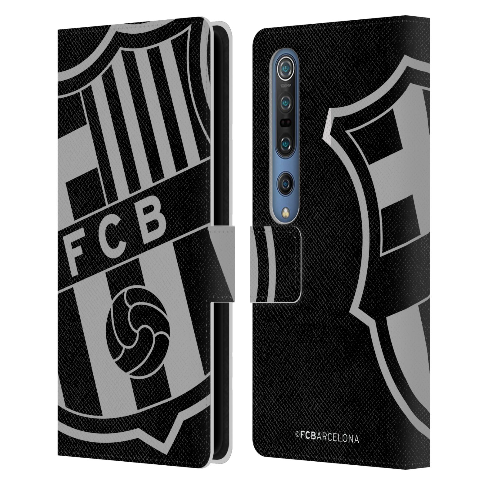 Pouzdro na mobil Xiaomi Mi 10 / Mi 10 Pro  - HEAD CASE - FC Barcelona - černošedé logo