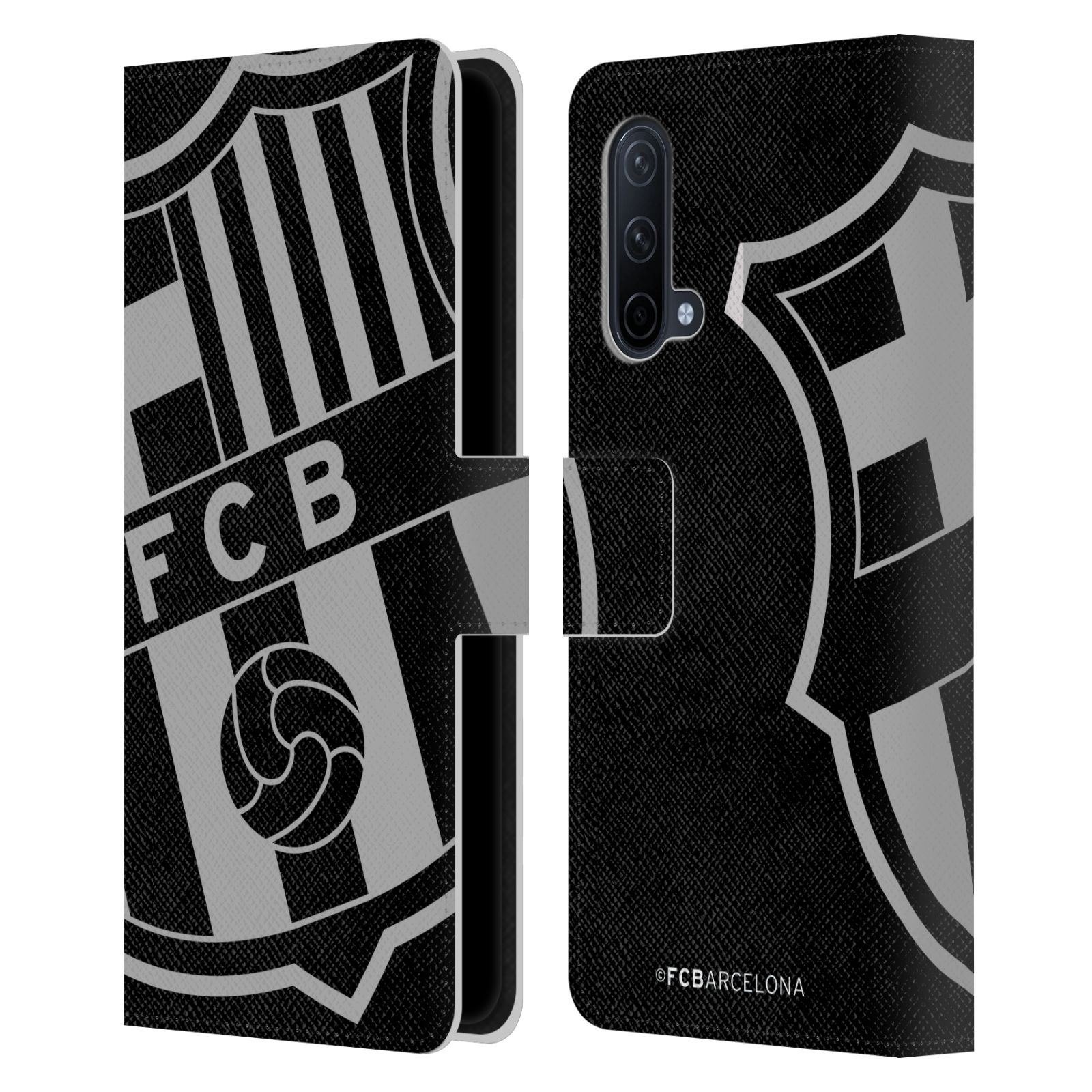 Pouzdro na mobil OnePlus Nord CE 5G - HEAD CASE - FC Barcelona - černošedé logo