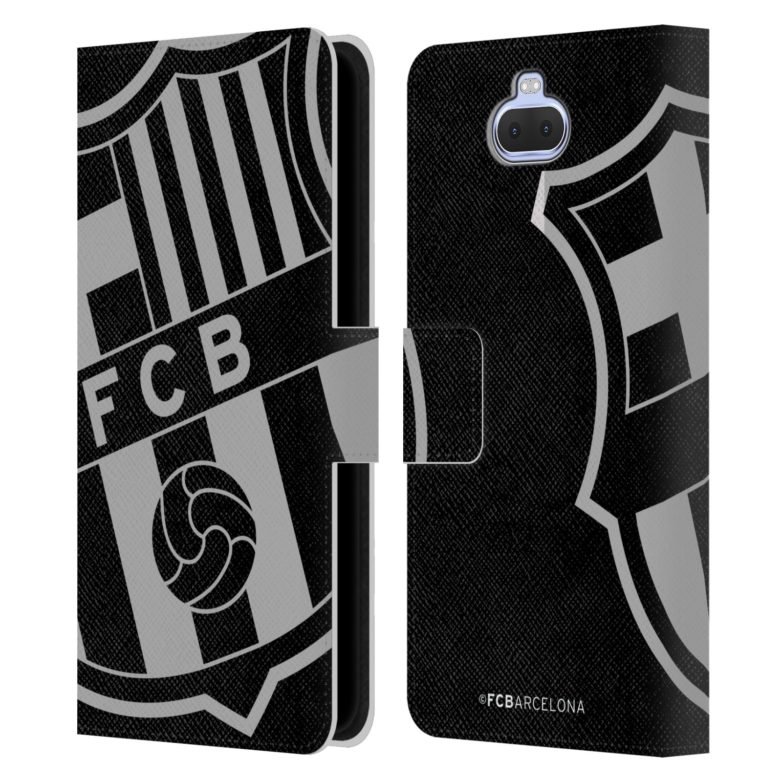 Pouzdro na mobil Sony Xperia 10 / Xperia XA3  - HEAD CASE - FC Barcelona - černošedé logo