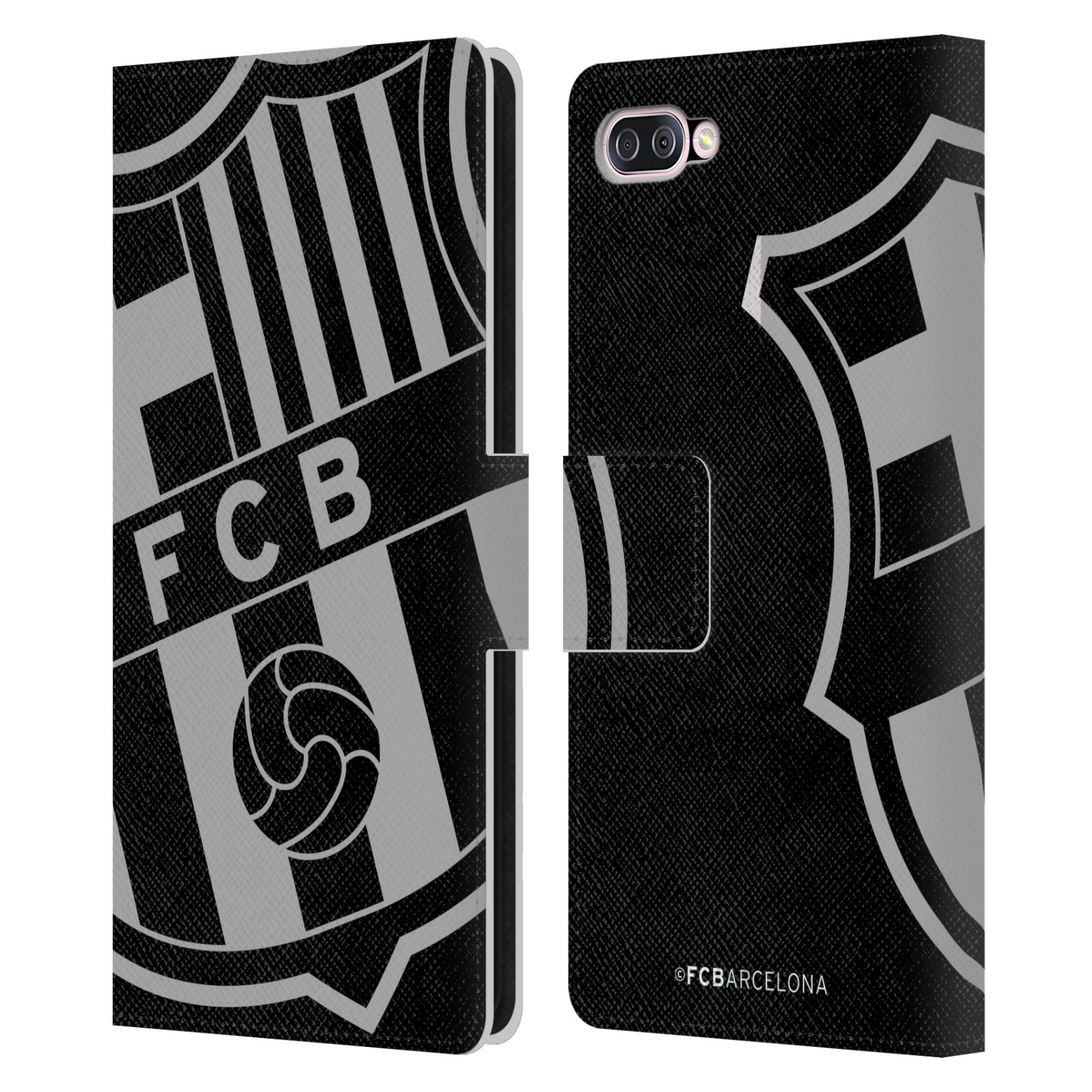 Pouzdro na mobil Asus Zenfone 4 Max (ZC554KL)  - HEAD CASE - FC Barcelona - černošedé logo