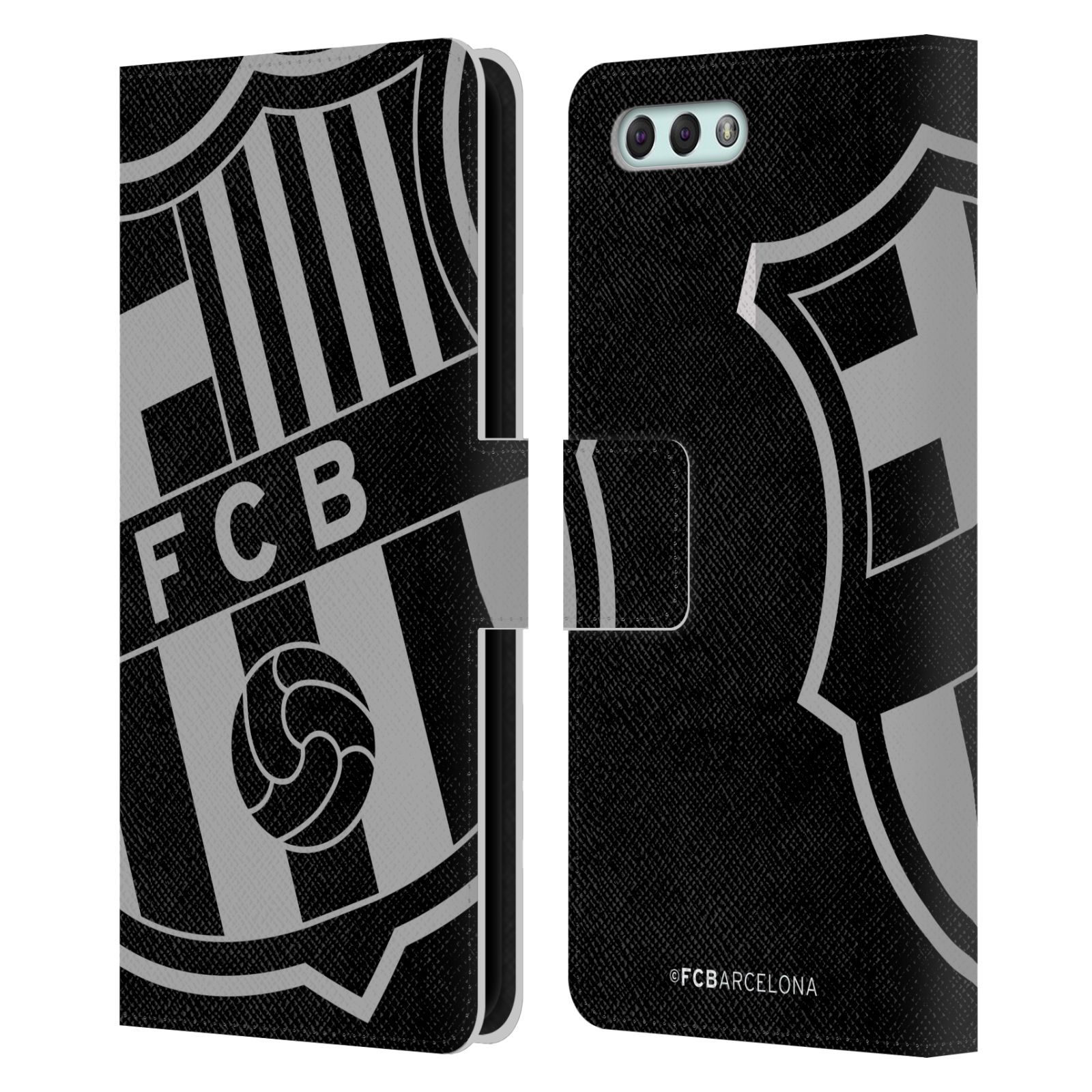 Pouzdro na mobil Asus Zenfone 4 ZE554KL  - HEAD CASE - FC Barcelona - černošedé logo