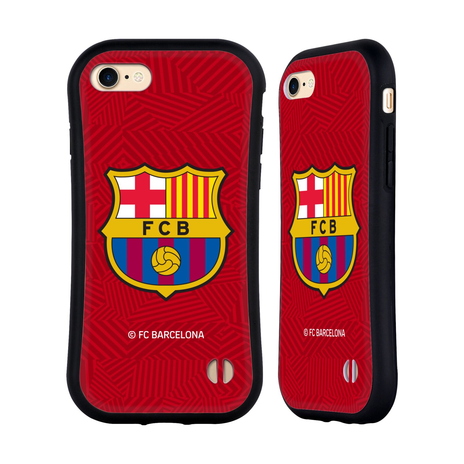 HEAD CASE odolný obal na mobil Apple Iphone 8 Fotbalový klub FC BARCELONA dres 2017/2018 červená vzorkovaná