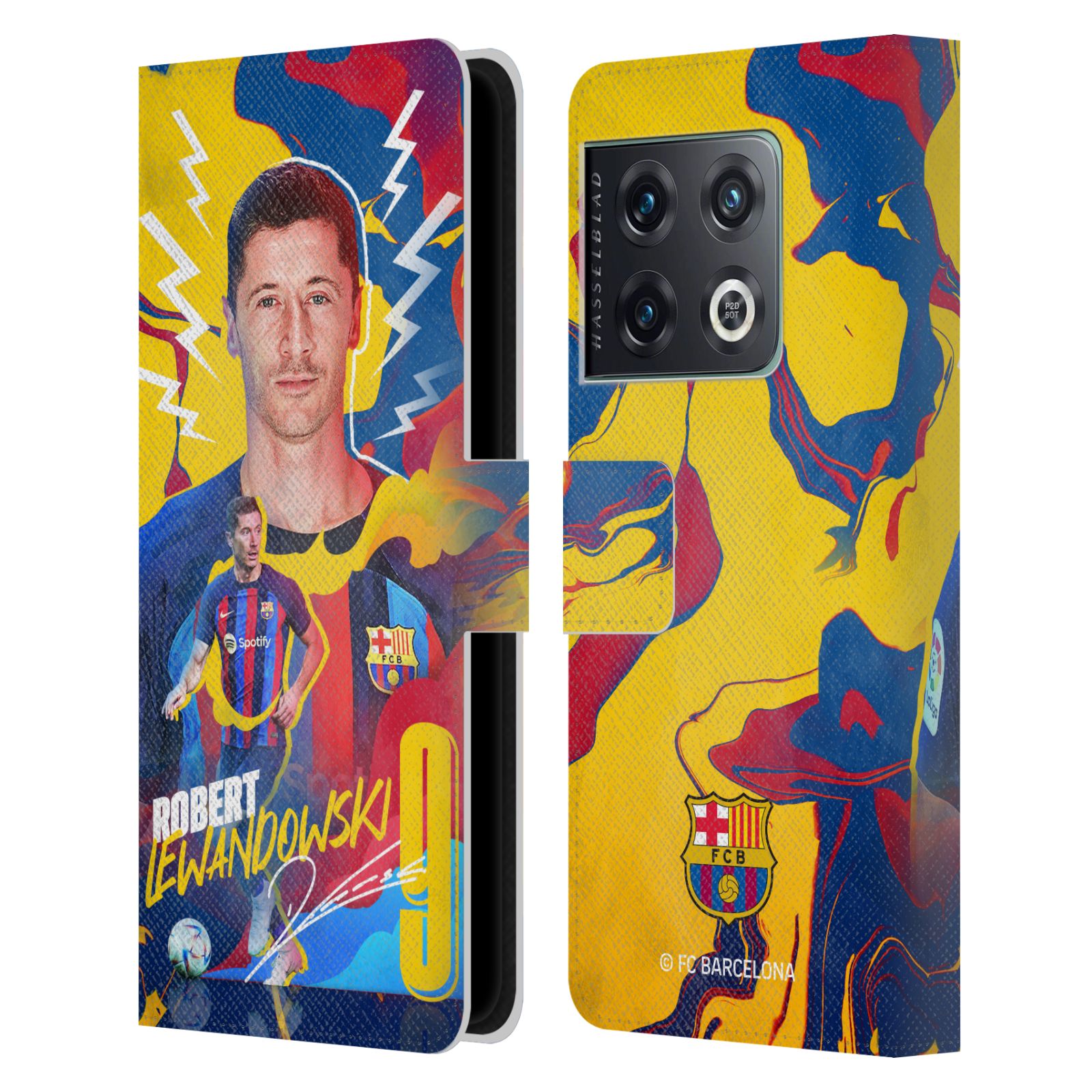 Pouzdro na mobil OnePlus 10 PRO - HEAD CASE - FC Barcelona - Hráč Robert Lewandowski
