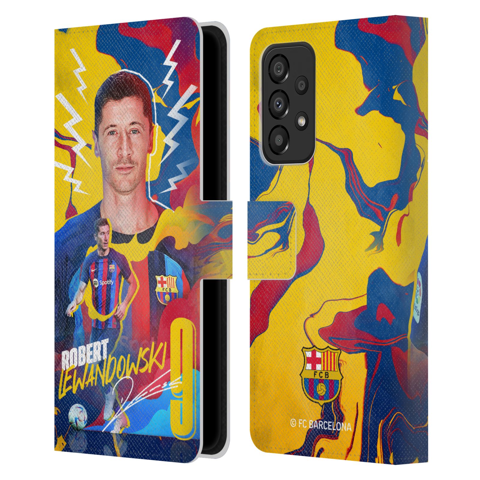 Pouzdro na mobil Samsung Galaxy A33 5G - HEAD CASE - FC Barcelona - Hráč Robert Lewandowski