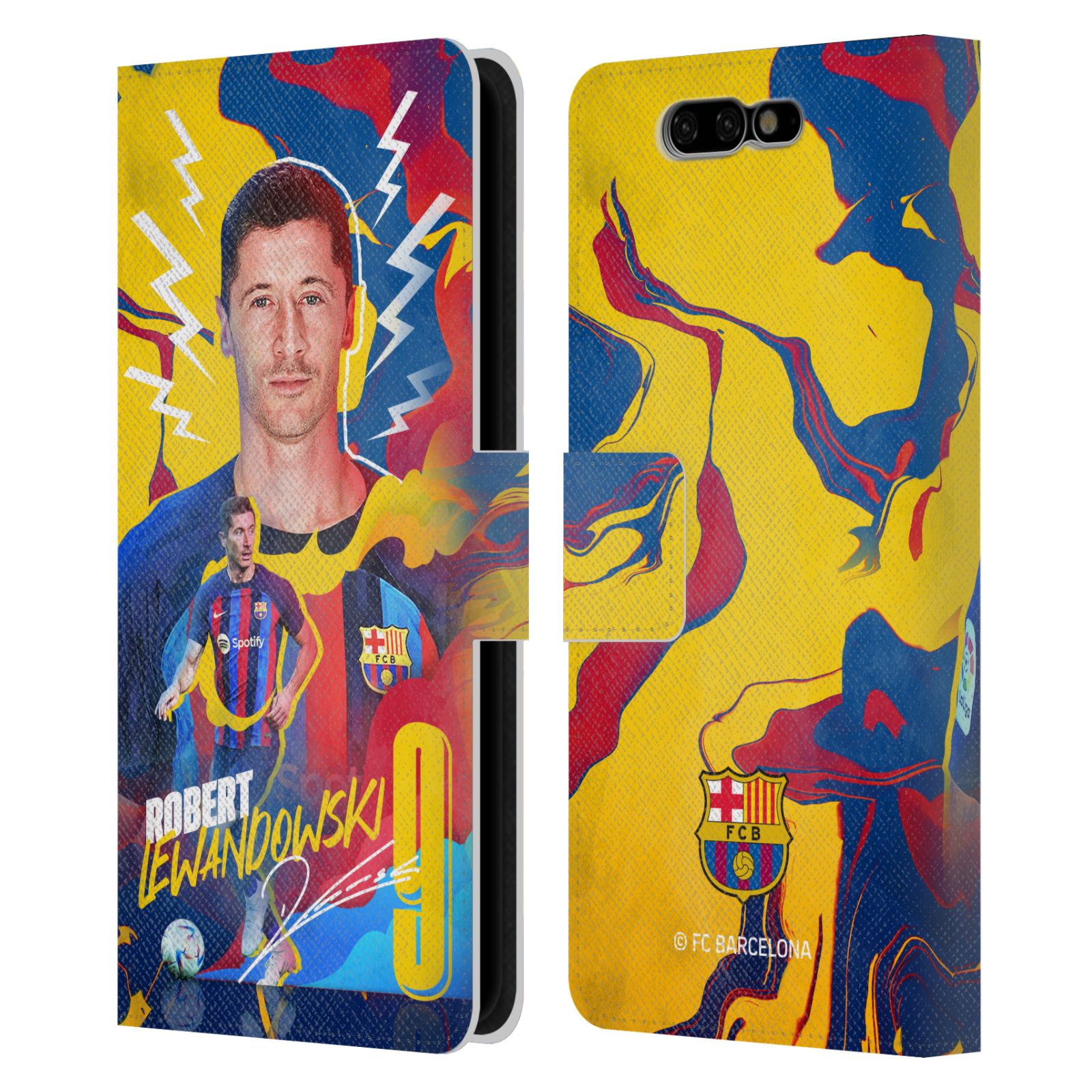 Pouzdro na mobil Xiaomi Black Shark  - HEAD CASE - FC Barcelona - Hráč Robert Lewandowski