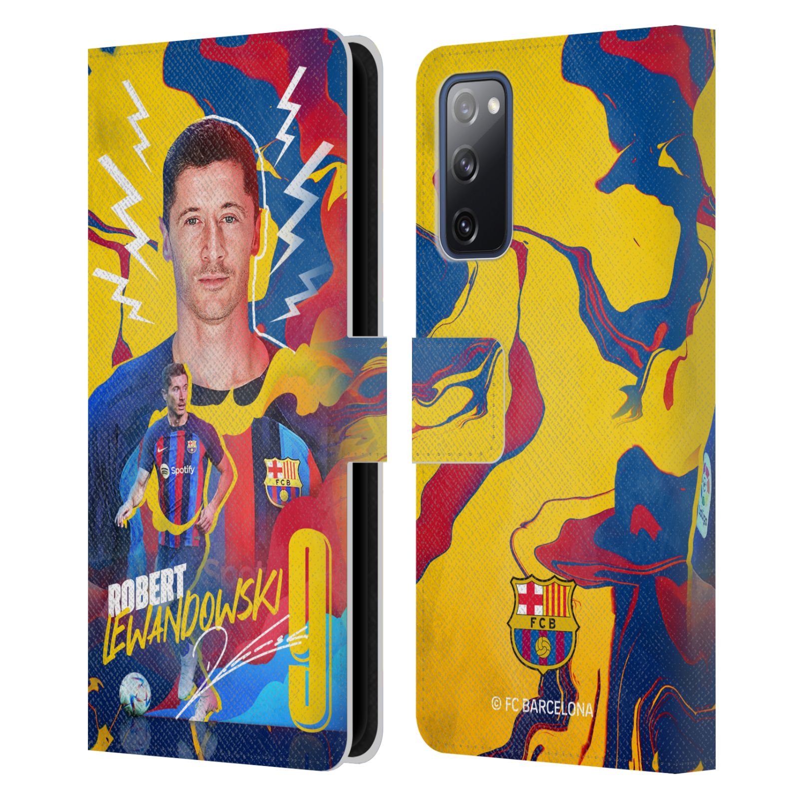 Pouzdro na mobil Samsung Galaxy S20 FE / S20 FE 5G  - HEAD CASE - FC Barcelona - Hráč Robert Lewandowski