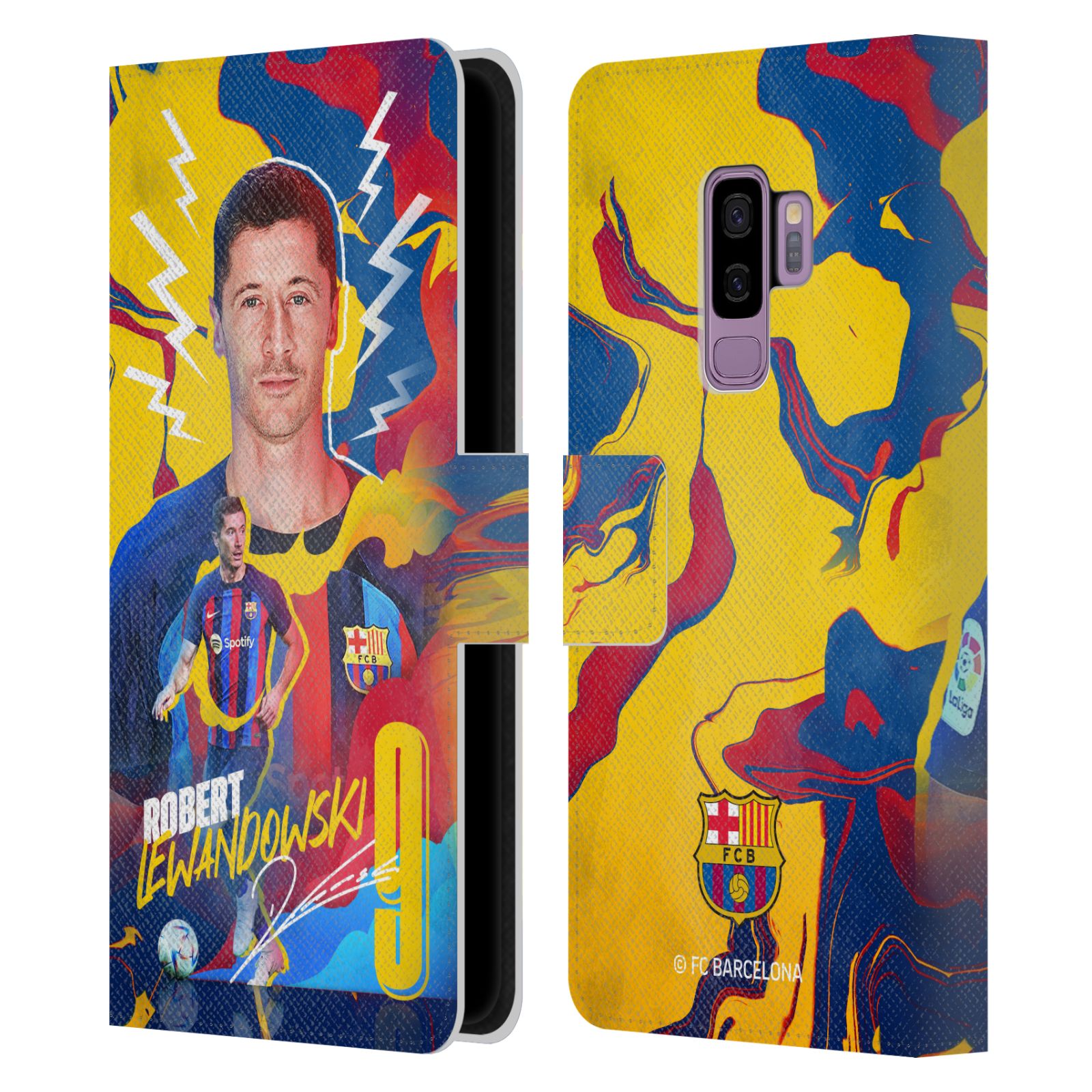 Pouzdro na mobil Samsung Galaxy S9+ / S9 PLUS - HEAD CASE - FC Barcelona - Hráč Robert Lewandowski