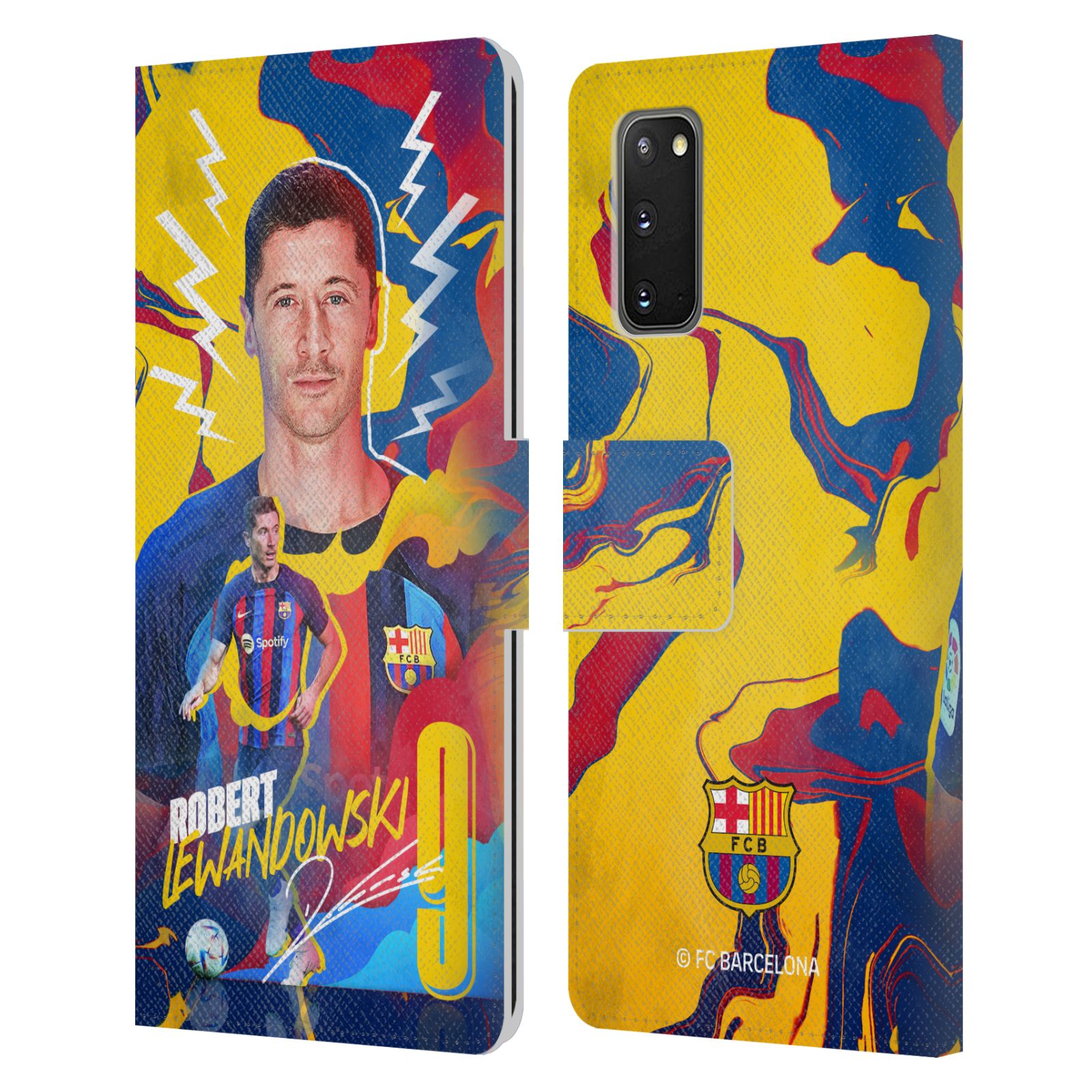 Pouzdro na mobil Samsung Galaxy S20 / S20 5G - HEAD CASE - FC Barcelona - Hráč Robert Lewandowski