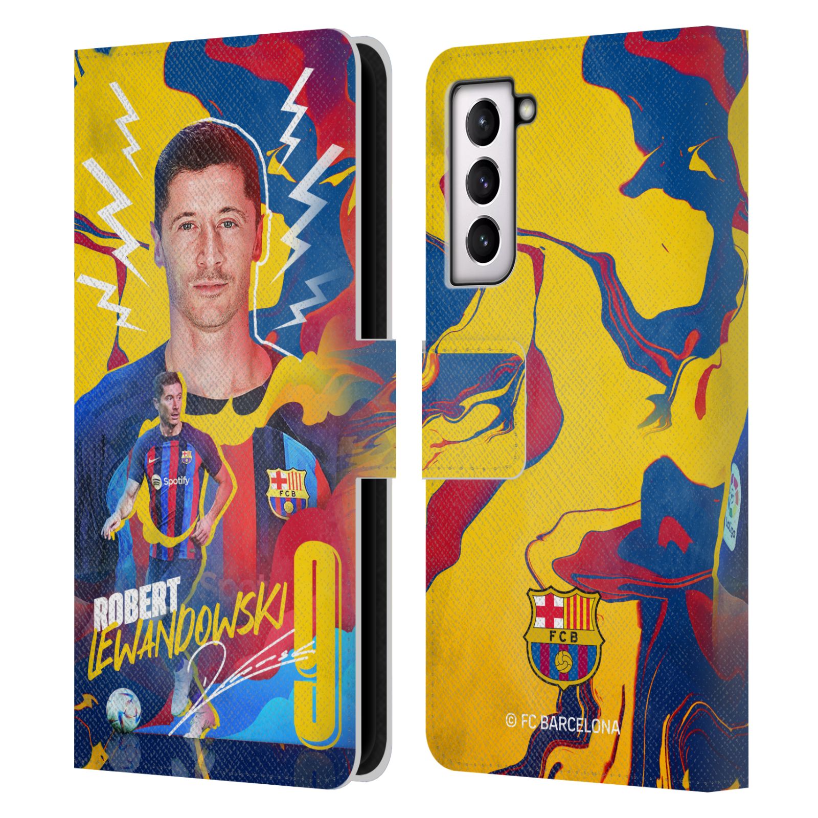 Pouzdro na mobil Samsung Galaxy S21 / S21 5G - HEAD CASE - FC Barcelona - Hráč Robert Lewandowski