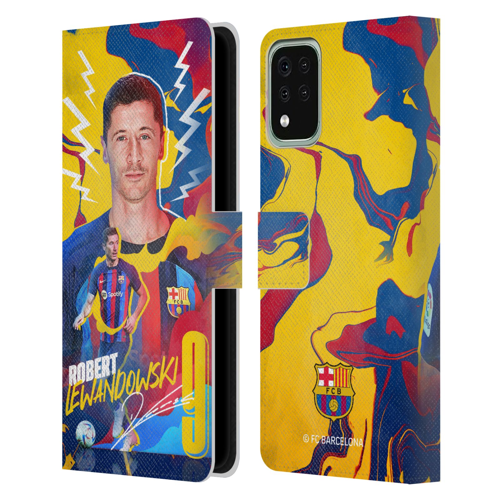 Pouzdro na mobil LG K42 / K52 / K62 - HEAD CASE - FC Barcelona - Hráč Robert Lewandowski