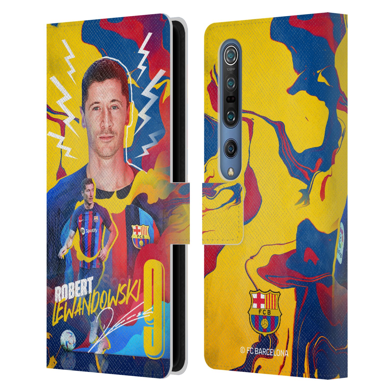 Pouzdro na mobil Xiaomi Mi 10 / Mi 10 Pro  - HEAD CASE - FC Barcelona - Hráč Robert Lewandowski