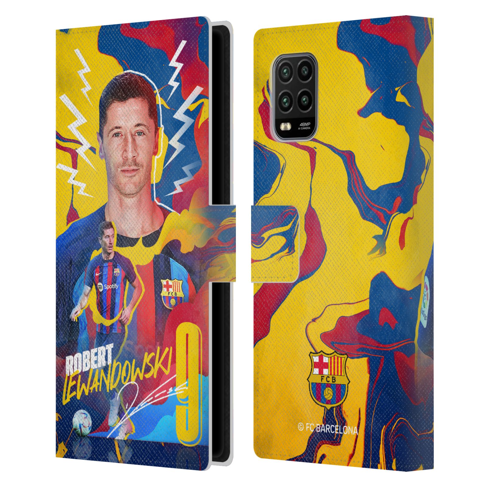 Pouzdro na mobil Xiaomi Mi 10 LITE  - HEAD CASE - FC Barcelona - Hráč Robert Lewandowski