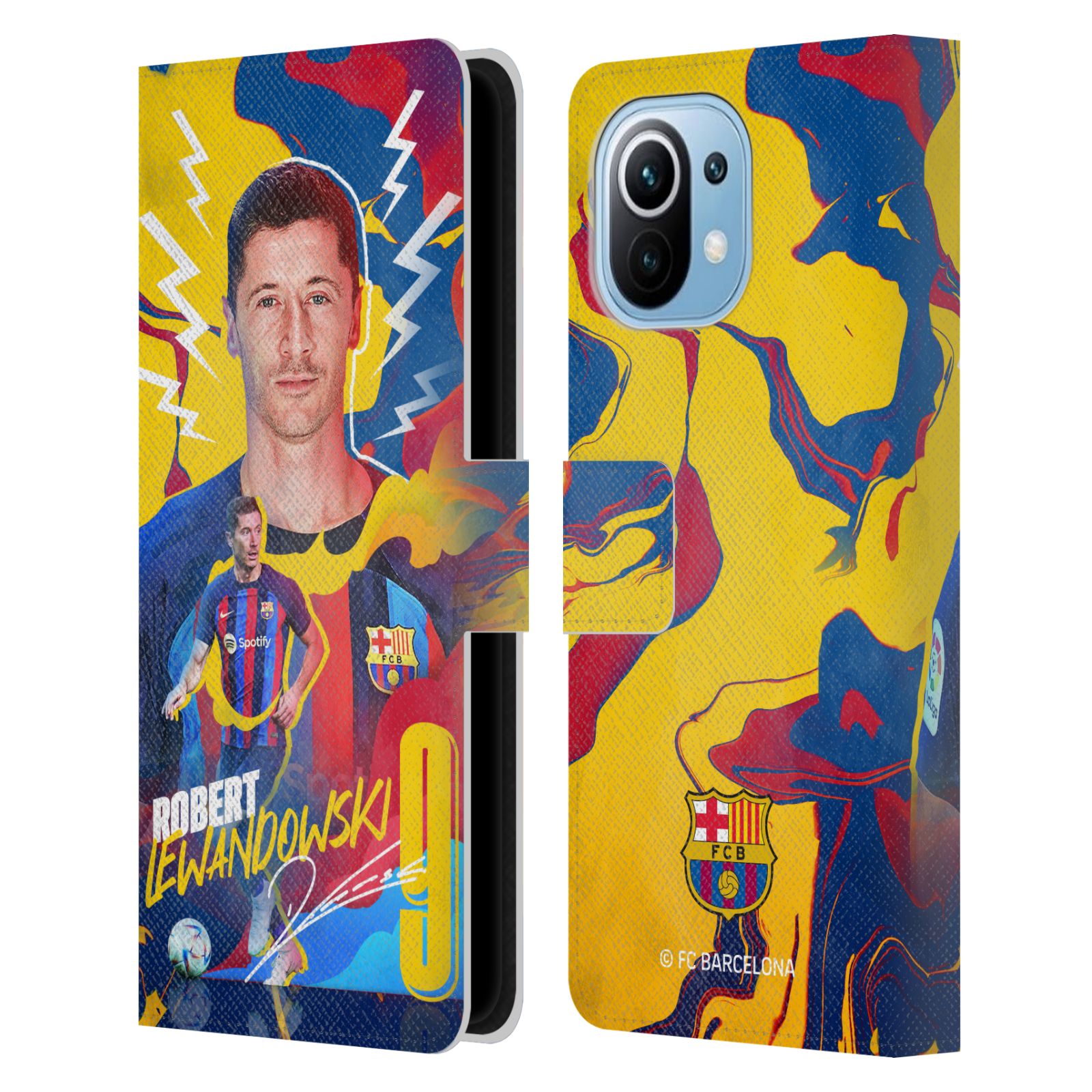 Pouzdro na mobil Xiaomi Mi 11 - HEAD CASE - FC Barcelona - Hráč Robert Lewandowski