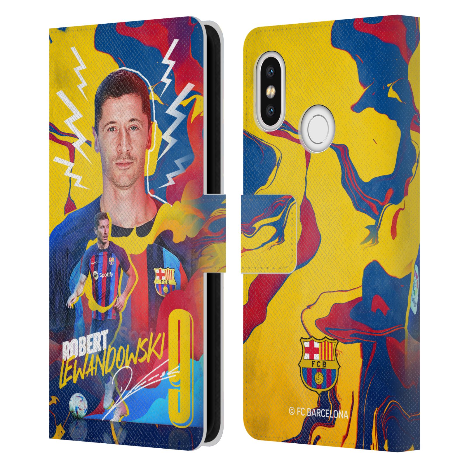 Pouzdro na mobil Xiaomi Mi 8  - HEAD CASE - FC Barcelona - Hráč Robert Lewandowski