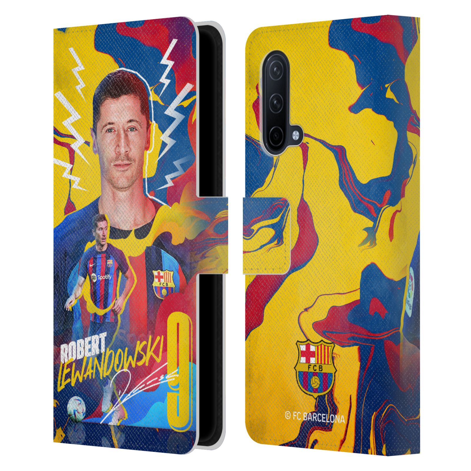 Pouzdro na mobil OnePlus Nord CE 5G - HEAD CASE - FC Barcelona - Hráč Robert Lewandowski