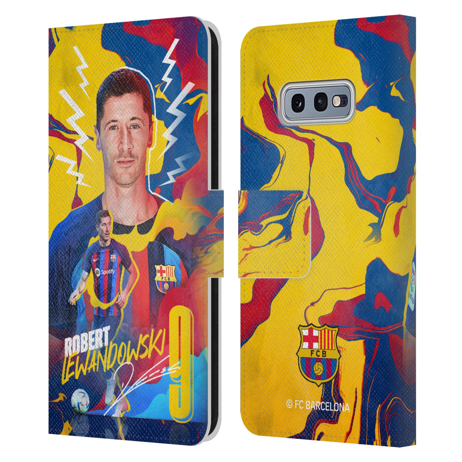 Pouzdro na mobil Samsung Galaxy S10e  - HEAD CASE - FC Barcelona - Hráč Robert Lewandowski