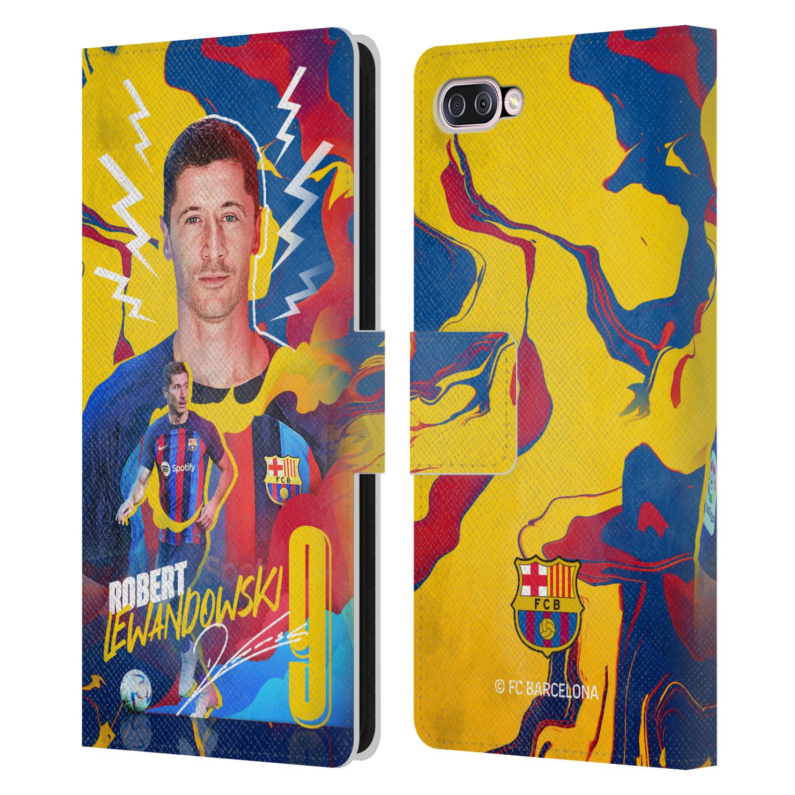 Pouzdro na mobil Asus Zenfone 4 Max (ZC554KL)  - HEAD CASE - FC Barcelona - Hráč Robert Lewandowski