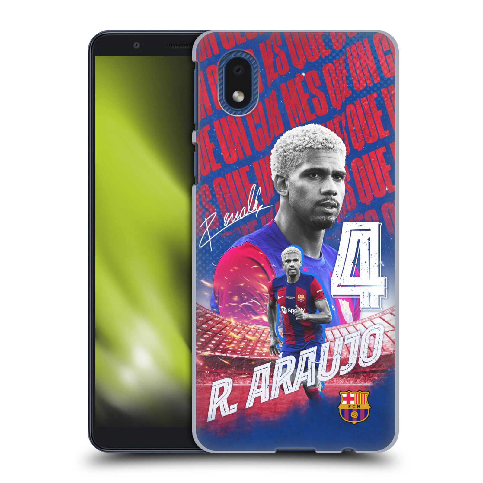 Obal na mobil Samsung Galaxy A01 CORE - HEAD CASE - FC BARCELONA - Ronald Araújo