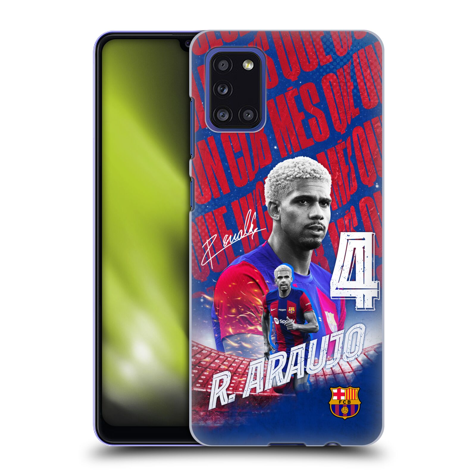 Obal na mobil Samsung Galaxy A31 - HEAD CASE - FC BARCELONA - Ronald Araújo