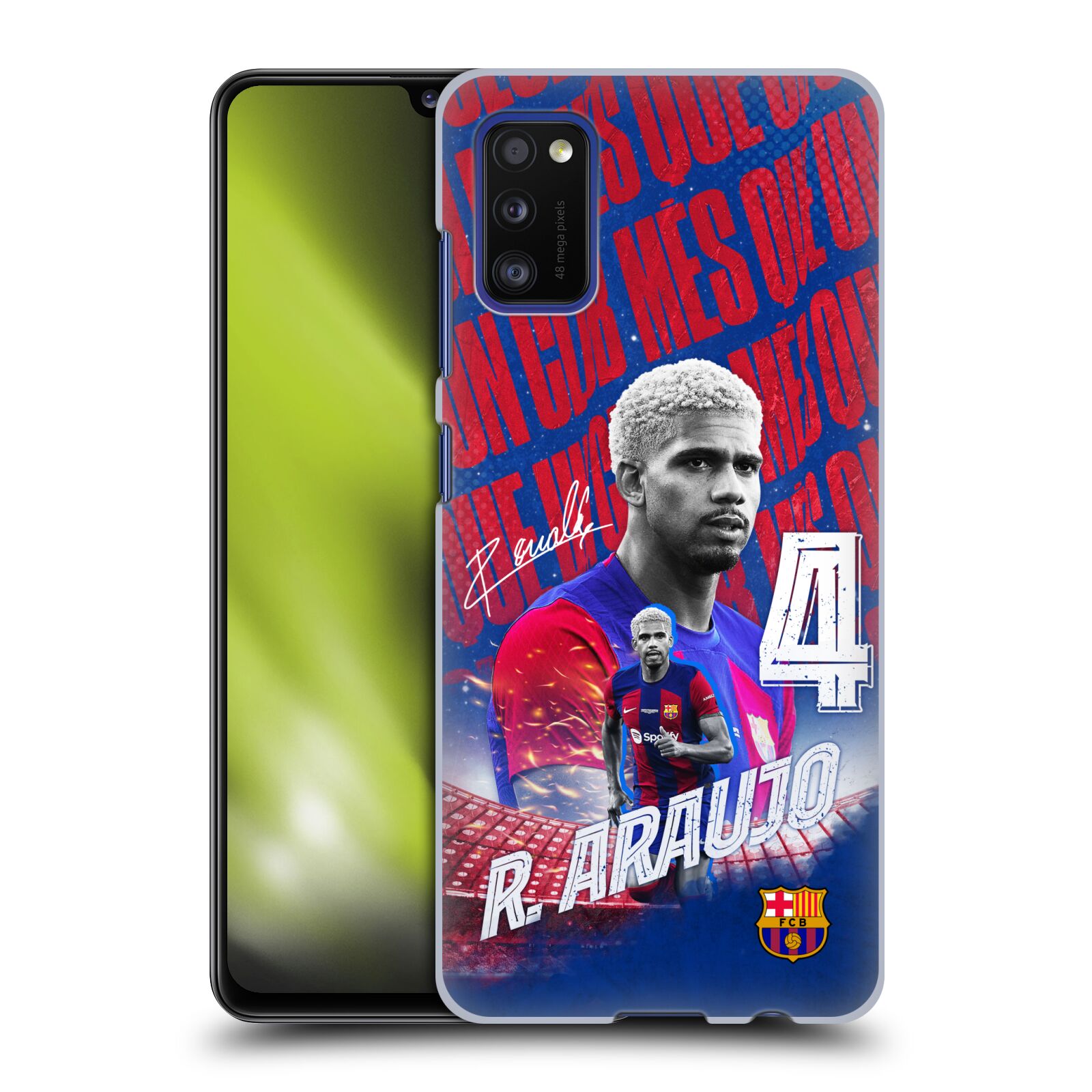 Obal na mobil Samsung Galaxy A41 - HEAD CASE - FC BARCELONA - Ronald Araújo