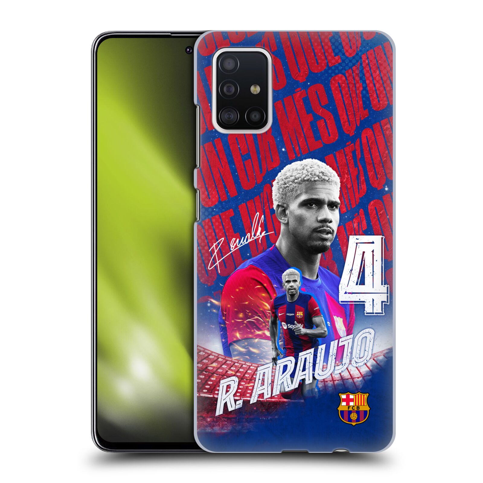 Obal na mobil Samsung Galaxy A51 - HEAD CASE - FC BARCELONA - Ronald Araújo