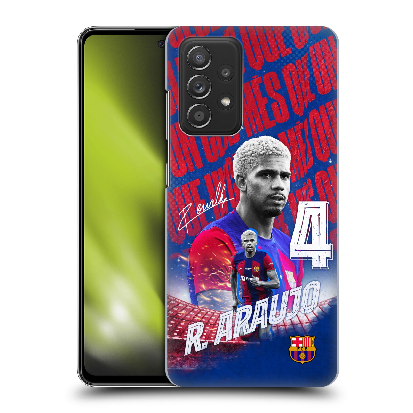Obal na mobil Samsung Galaxy A52 / A52 5G / A52s 5G - HEAD CASE - FC BARCELONA - Ronald Araújo