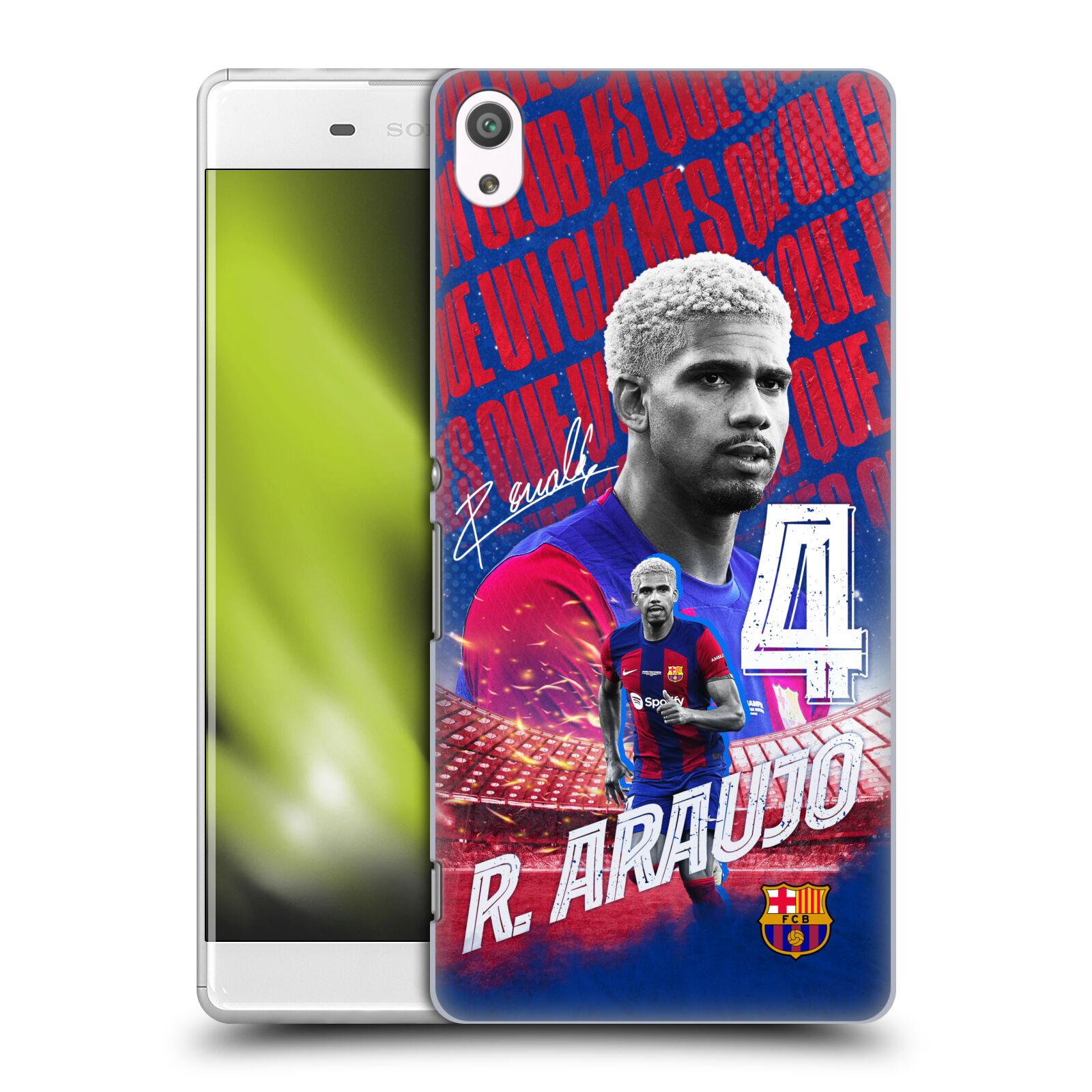 Obal na mobil Sony Xperia XA ULTRA - HEAD CASE - FC BARCELONA - Ronald Araújo