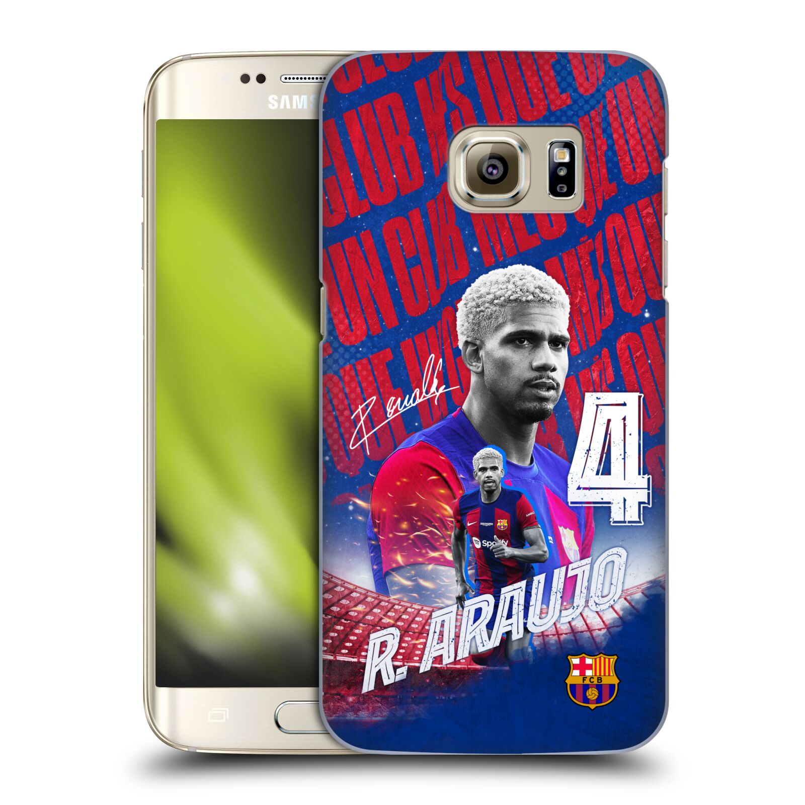 Obal na mobil Samsung Galaxy S7 EDGE - HEAD CASE - FC BARCELONA - Ronald Araújo