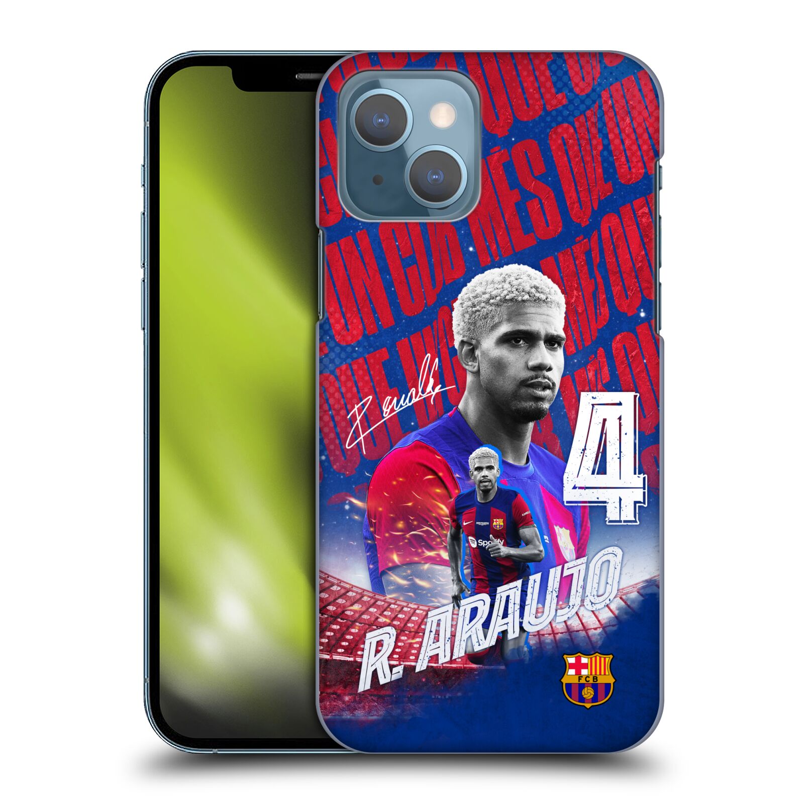 Obal na mobil Apple Iphone 13 - HEAD CASE - FC BARCELONA - Ronald Araújo