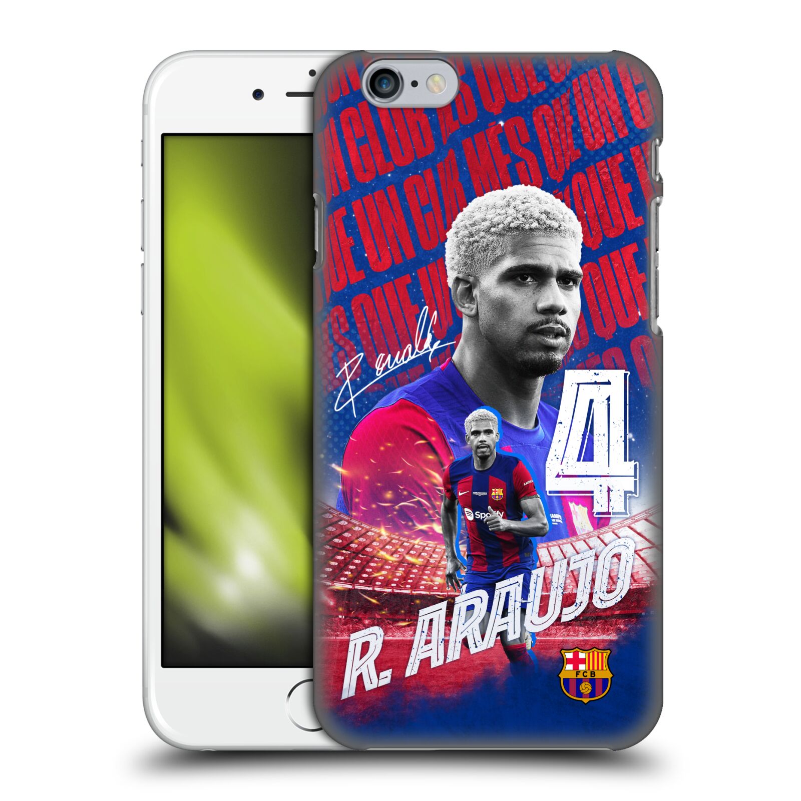 Obal na mobil Apple Iphone 6/6S - HEAD CASE - FC BARCELONA - Ronald Araújo