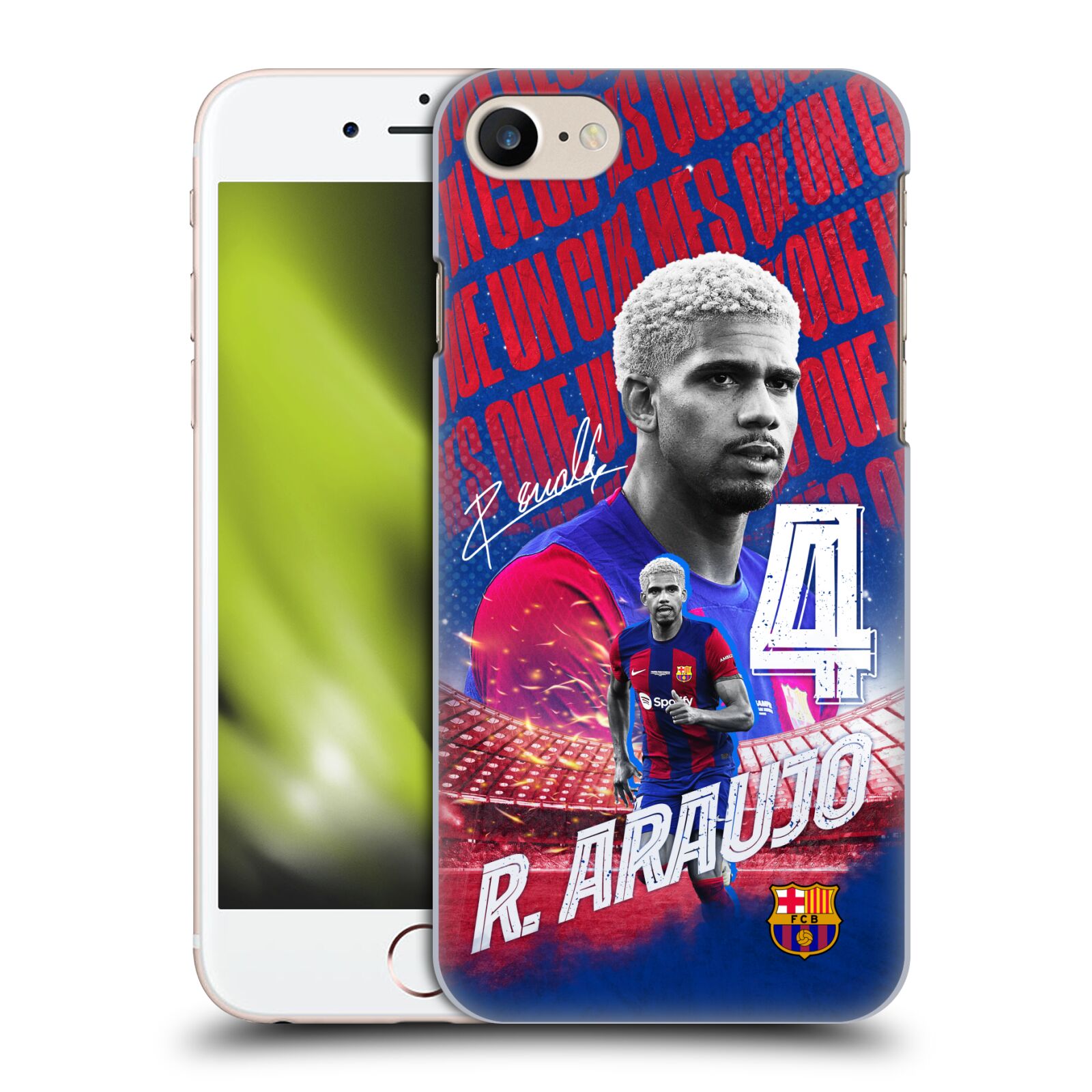 Obal na mobil Apple Iphone 7/8 - HEAD CASE - FC BARCELONA - Ronald Araújo