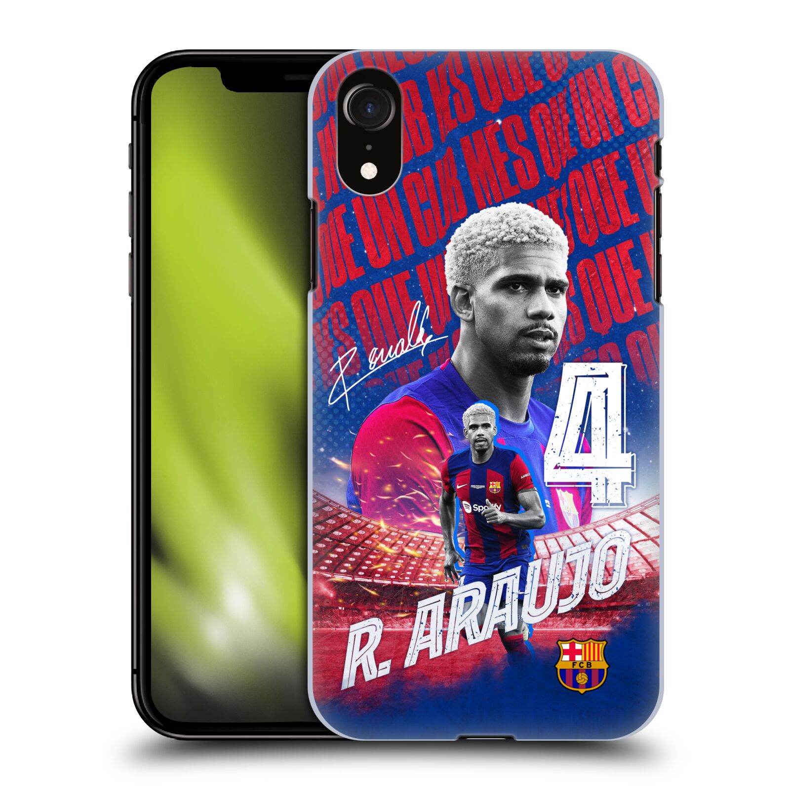 Obal na mobil Apple Iphone XR - HEAD CASE - FC BARCELONA - Ronald Araújo
