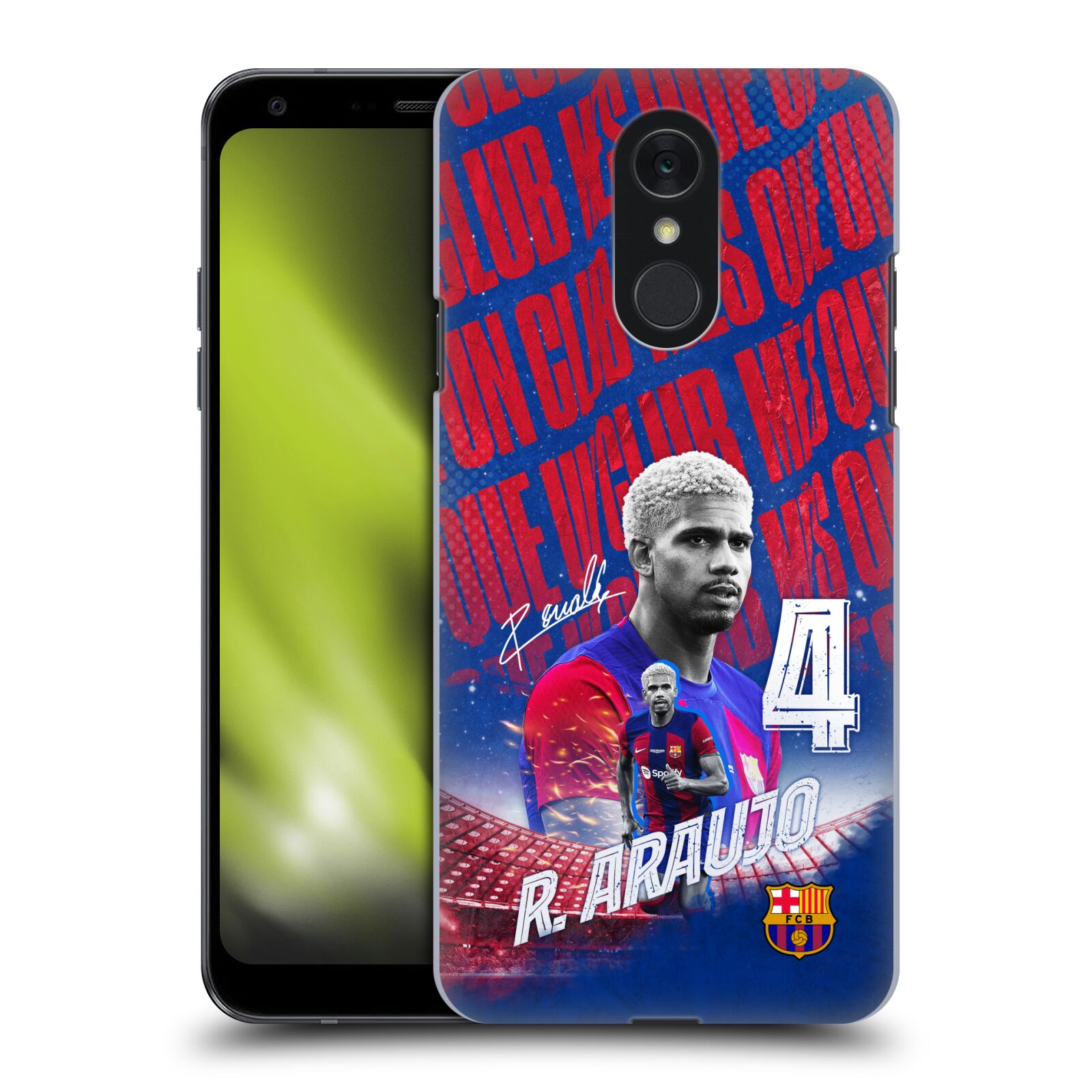 Obal na mobil LG Q7 - HEAD CASE - FC BARCELONA - Ronald Araújo