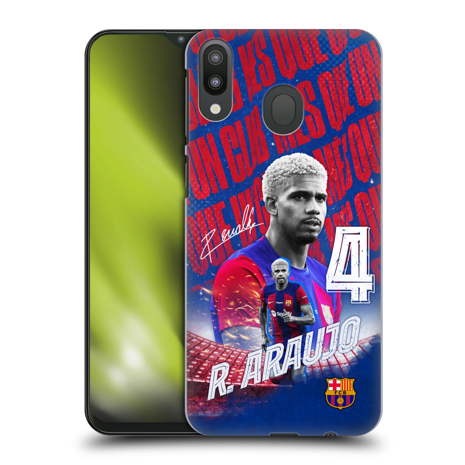 Obal na mobil Samsung Galaxy M20 - HEAD CASE - FC BARCELONA - Ronald Araújo