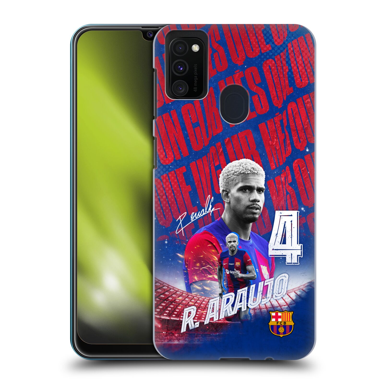 Obal na mobil Samsung Galaxy M21 - HEAD CASE - FC BARCELONA - Ronald Araújo