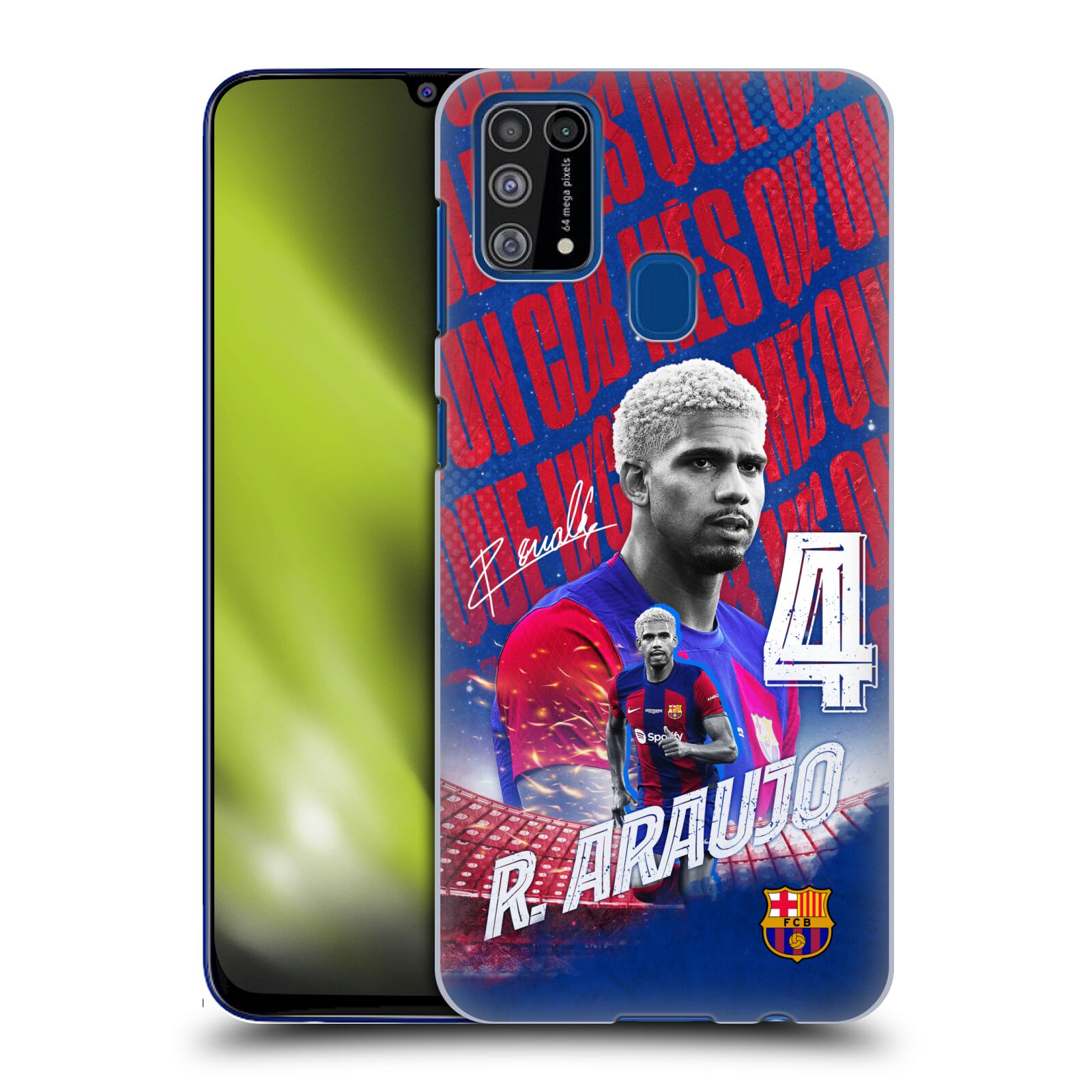Obal na mobil Samsung Galaxy M31 - HEAD CASE - FC BARCELONA - Ronald Araújo
