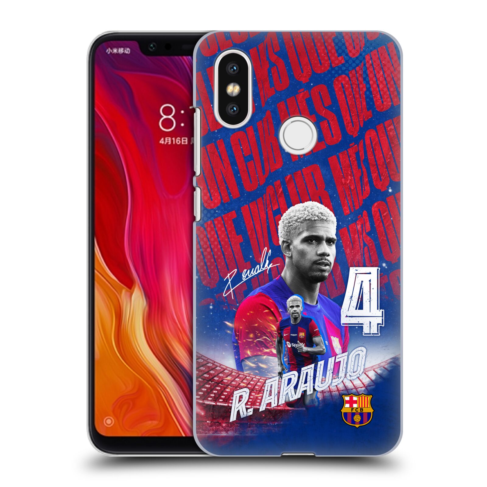 Obal na mobil Xiaomi  Mi 8 - HEAD CASE - FC BARCELONA - Ronald Araújo