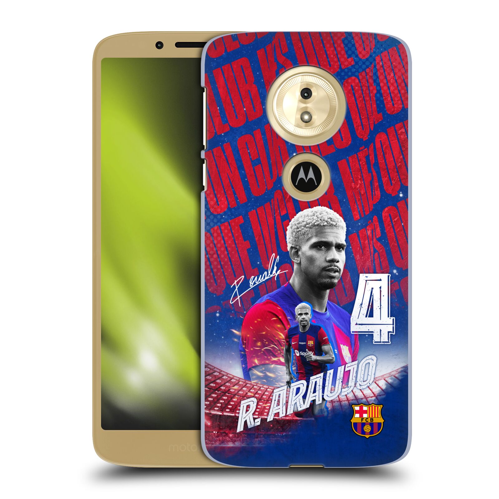 Obal na mobil Motorola Moto E5 - HEAD CASE - FC BARCELONA - Ronald Araújo