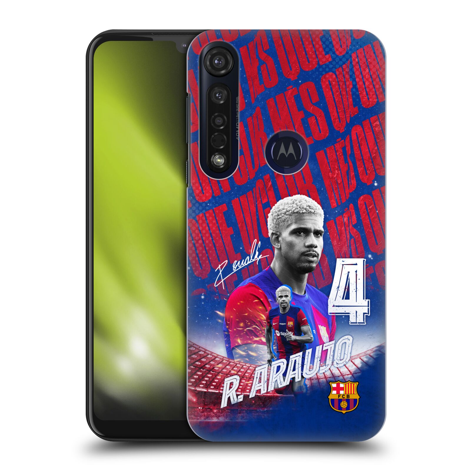 Obal na mobil Motorola Moto G8 PLUS - HEAD CASE - FC BARCELONA - Ronald Araújo