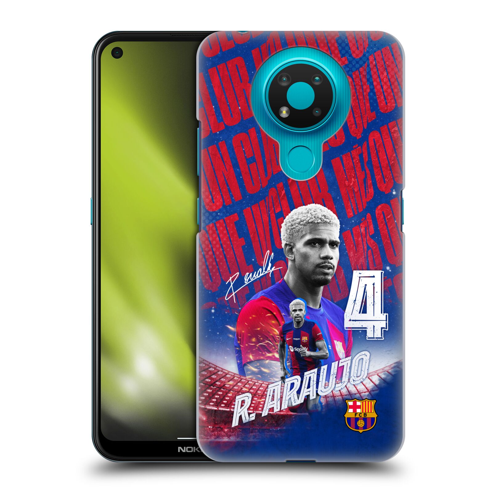 Obal na mobil Nokia 3.4 - HEAD CASE - FC BARCELONA - Ronald Araújo