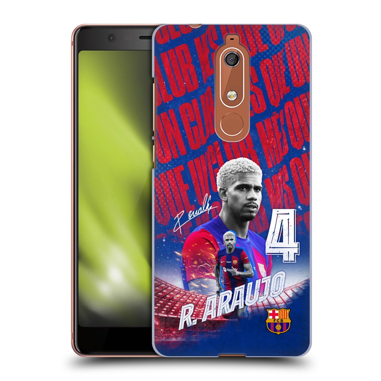 Obal na mobil Nokia 5.1 - HEAD CASE - FC BARCELONA - Ronald Araújo