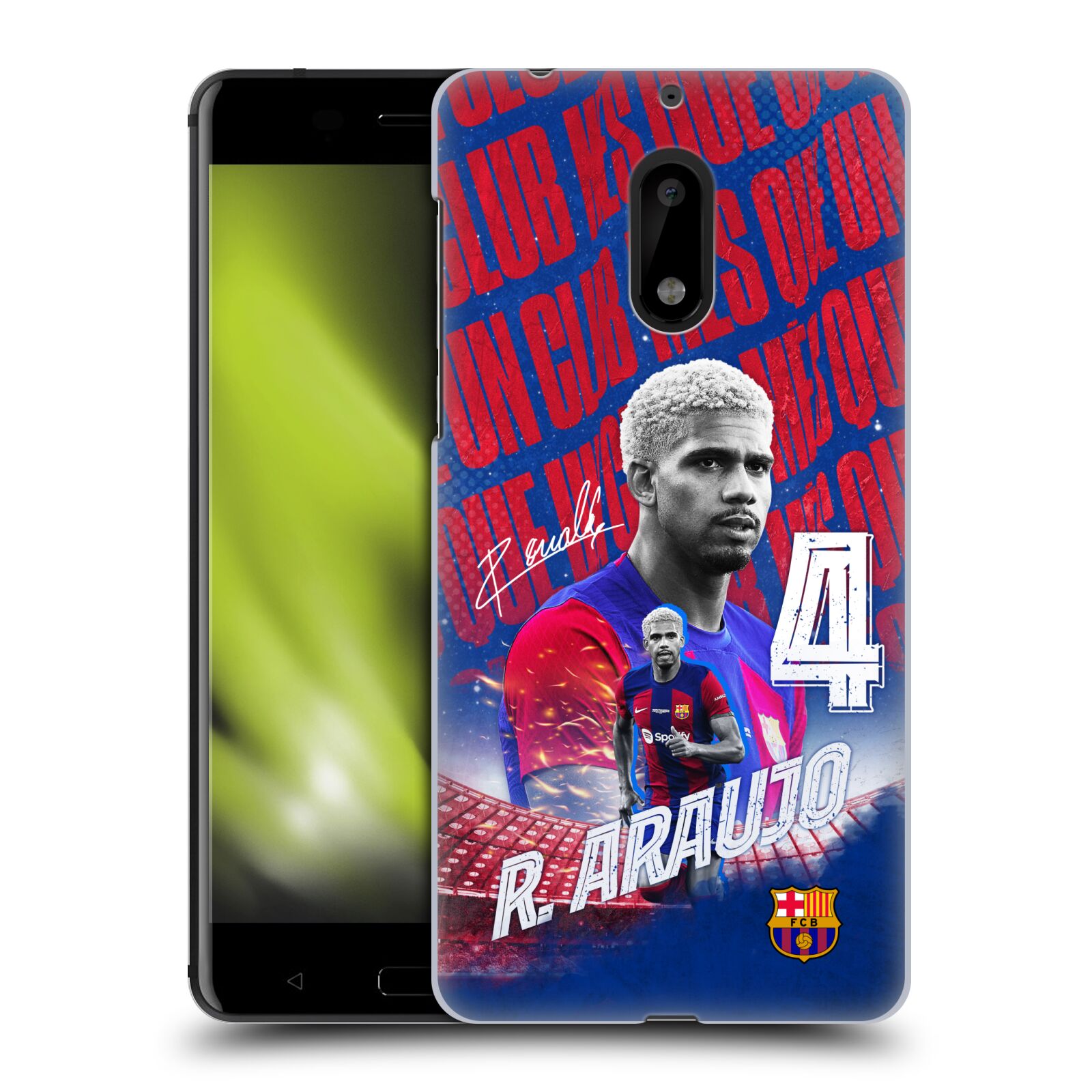 Obal na mobil Nokia 6 - HEAD CASE - FC BARCELONA - Ronald Araújo