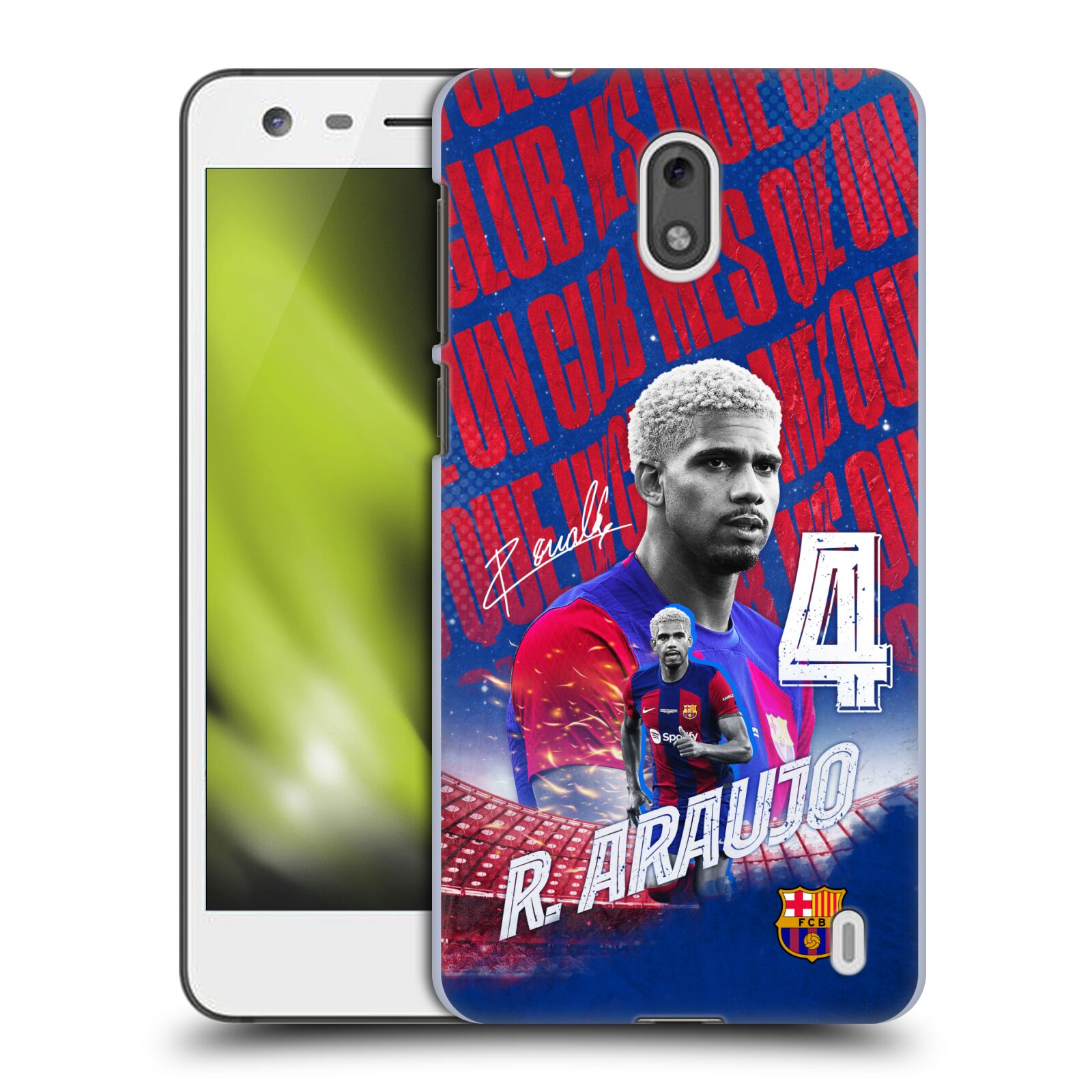Obal na mobil Nokia 2 - HEAD CASE - FC BARCELONA - Ronald Araújo