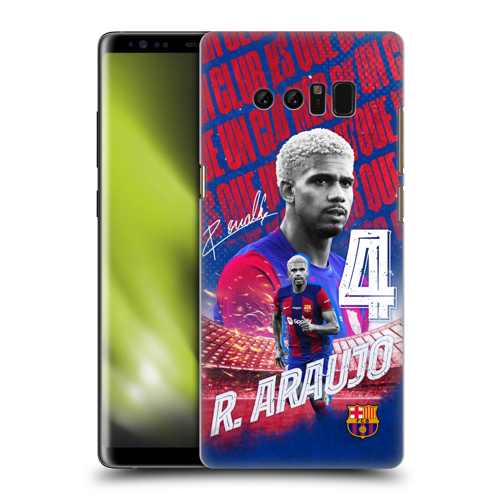 Obal na mobil Samsung Galaxy Note 8 - HEAD CASE - FC BARCELONA - Ronald Araújo
