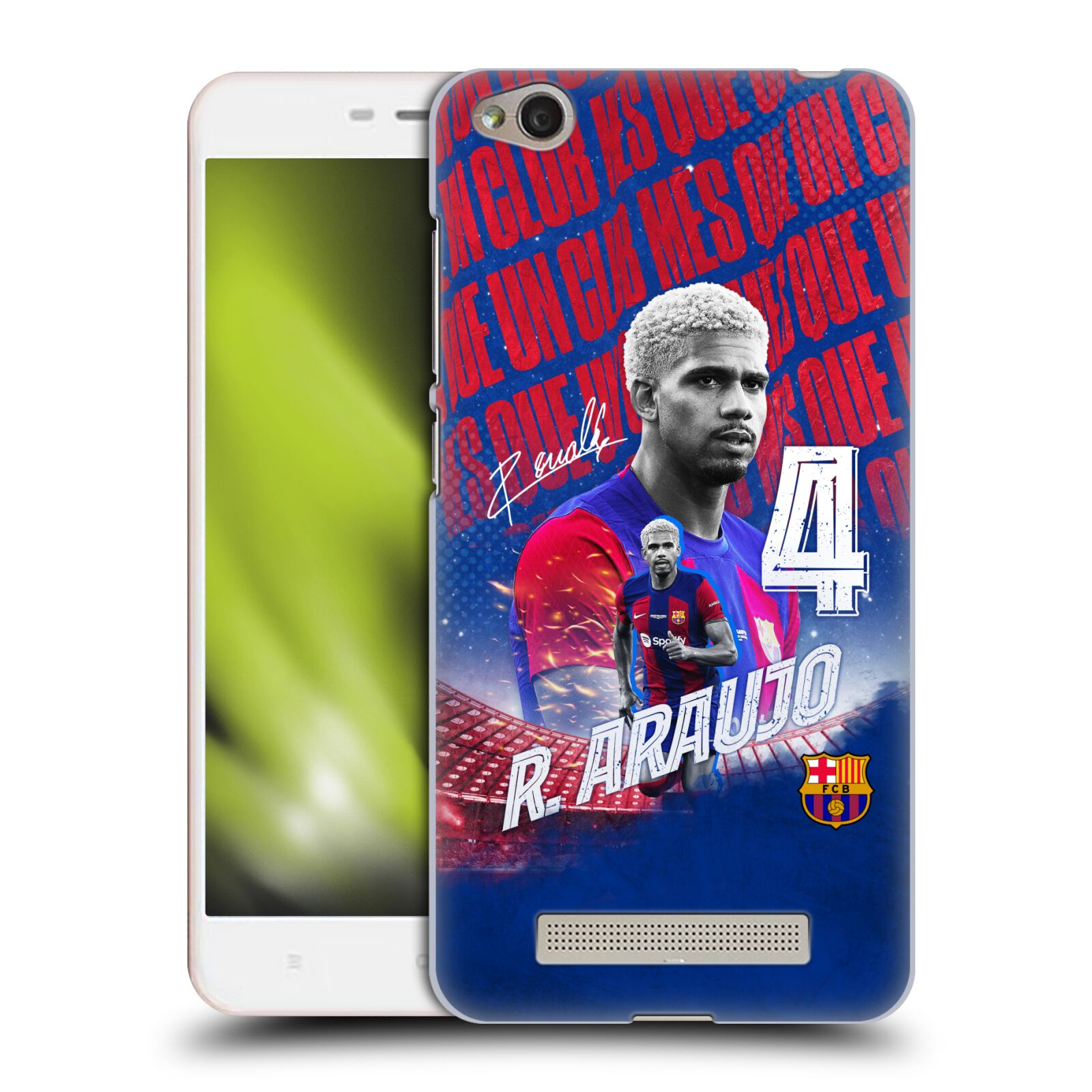 Obal na mobil Xiaomi Redmi 4a - HEAD CASE - FC BARCELONA - Ronald Araújo