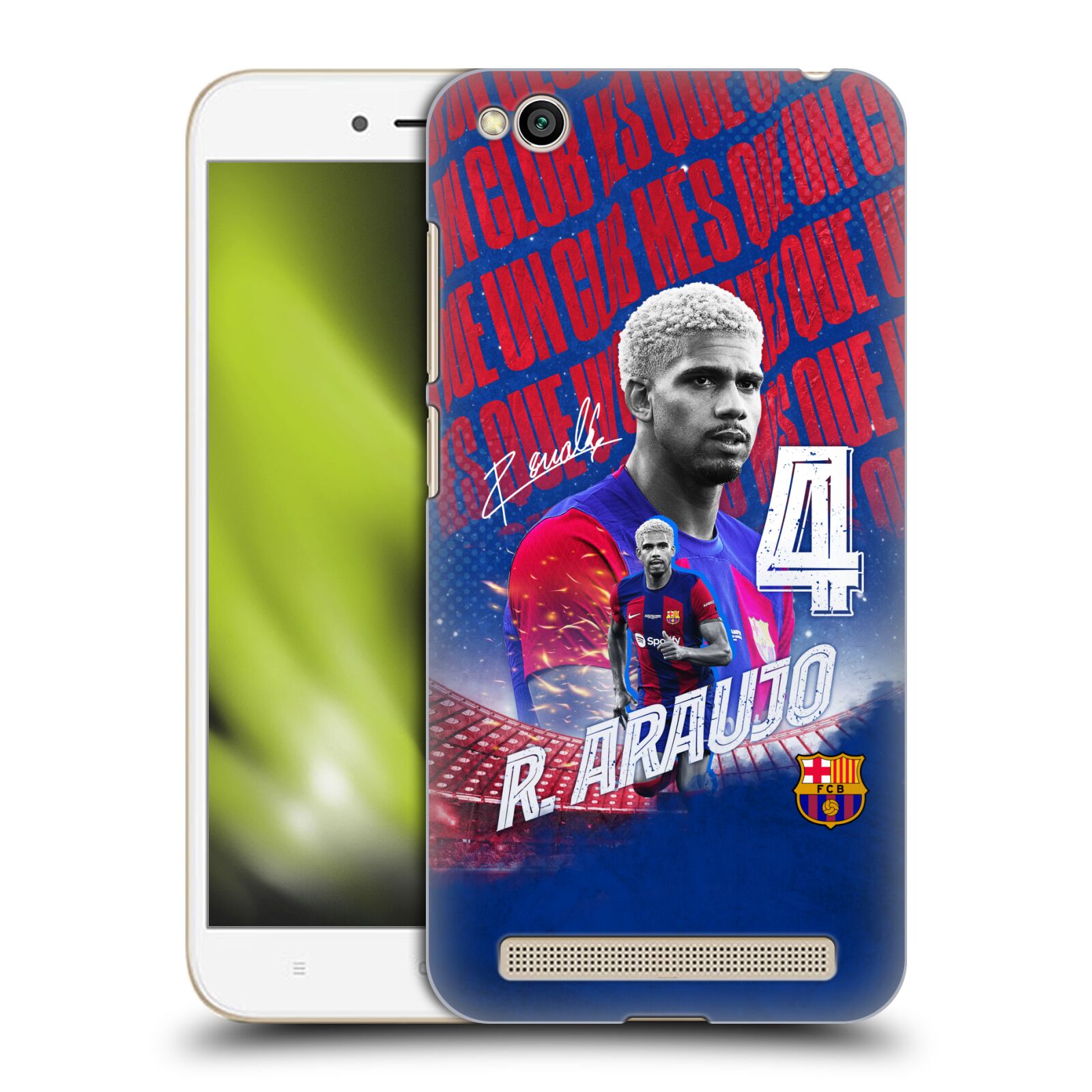 Obal na mobil Xiaomi Redmi 5A - HEAD CASE - FC BARCELONA - Ronald Araújo